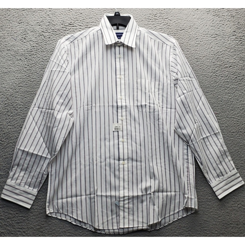 Christopher Hayes Dress Shirt Mens 16 Multicolor Striped Long Sleeve‎ Button Up